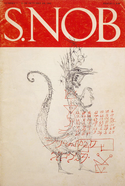 Lvds_S.NOB 7 (octubre 15 de 1962), portada con dibujo de Leonora Carrington